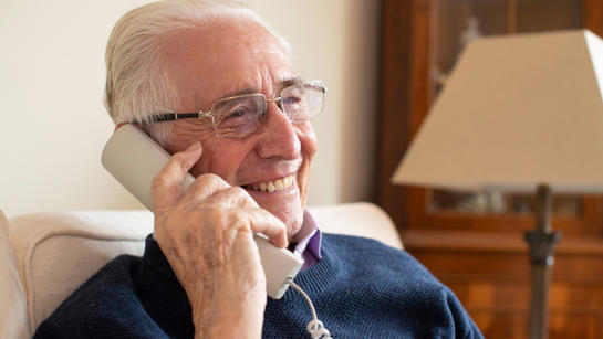 Older Man On Phone