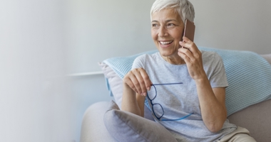 Older Lady On The Phone