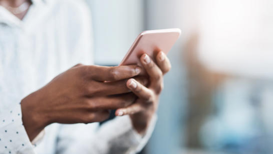 Lady Texting On A Phone