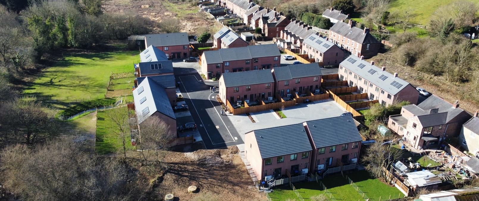 Aerial footage of development
