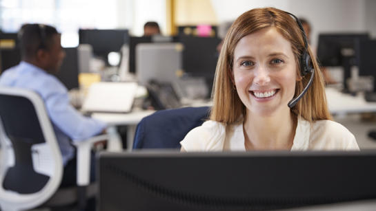 Smiling office worker