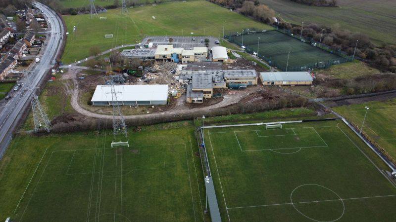 Aerial shot of the Clifton development