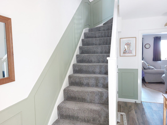 Decorated hall and stairs