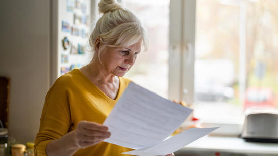 Woman With Paperwork Woman With Paperwork