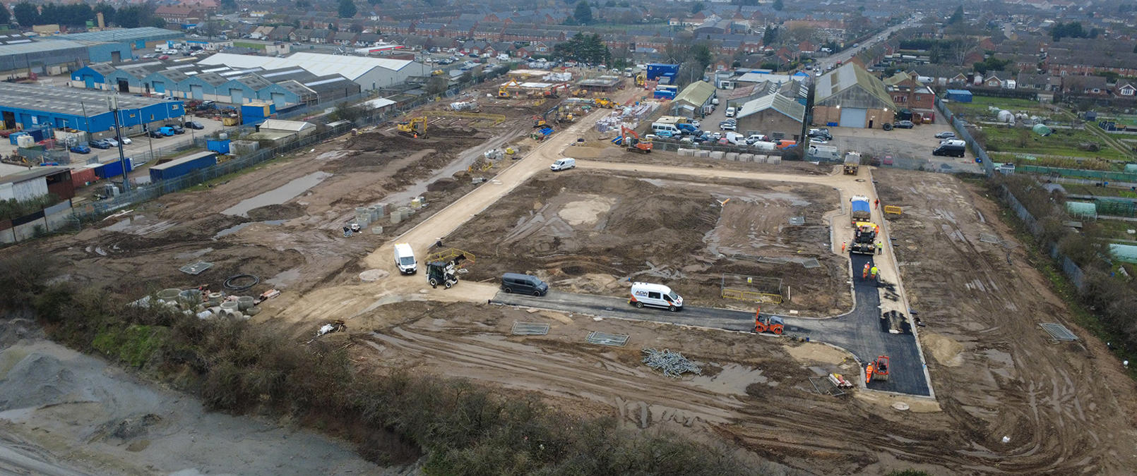 Aerial view of NCHA new development in Newark