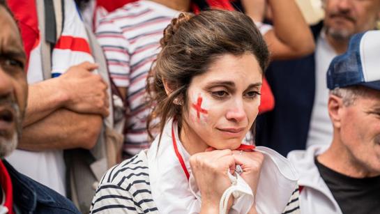 Woman Sad England World Cup