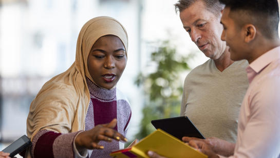 Colleagues In Discussion