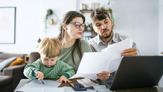 Family With Paperwork Family With Paperwork