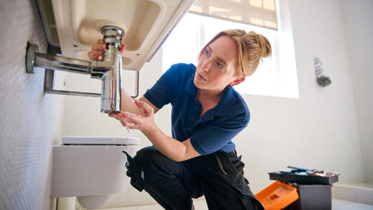 Female plumber