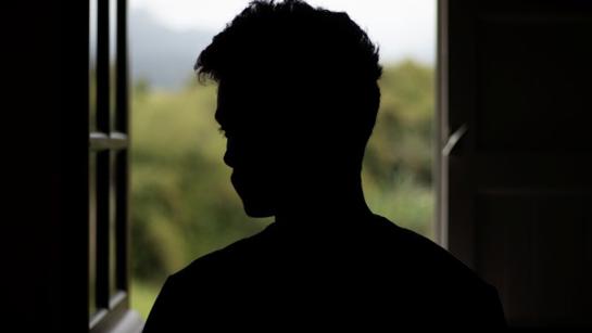 Silhouette of man. 