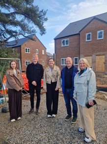 Beth Cundy, Nottinghamshire County Council visits the development in Newark