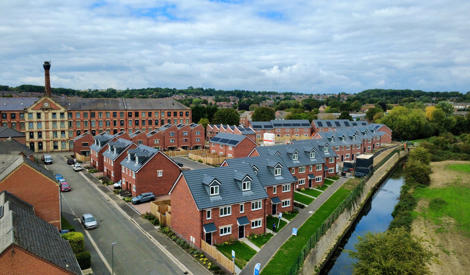 Aerial view of Gas Street development