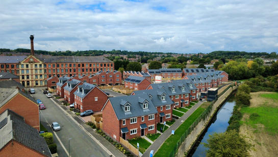 Aerial view of Gas Street development