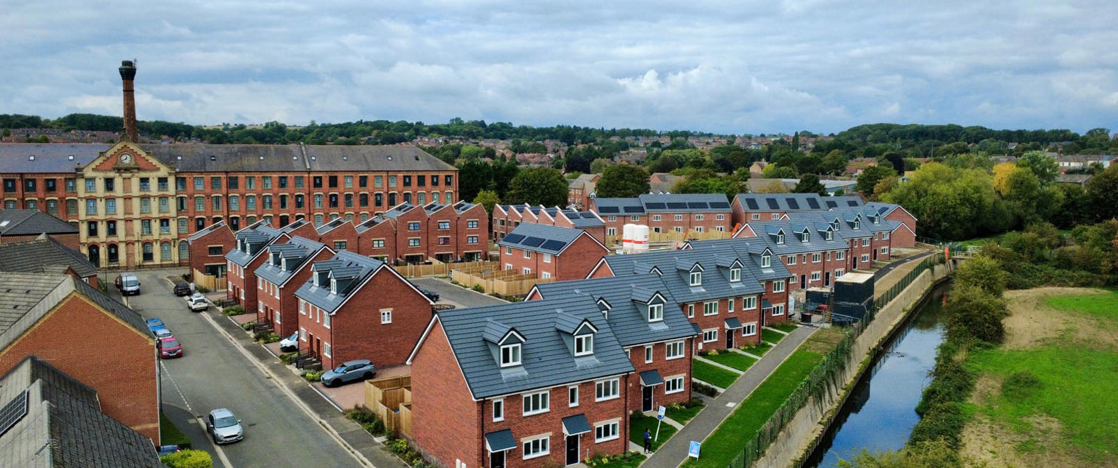Aerial view of Gas Street development